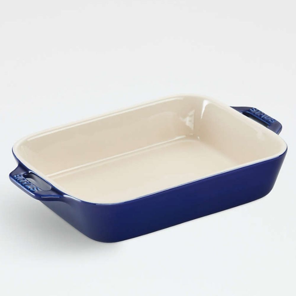 Staub 2.5QT Gratin Rectangular Baking Dish- Dark Blue